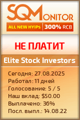 Кнопка Статуса для Инвест-Проекта Elite Stock Investors