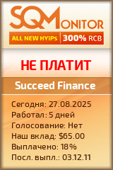 Кнопка Статуса для Инвест-Проекта Succeed Finance