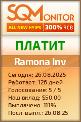 Кнопка Статуса для Инвест-Проекта Ramona Inv