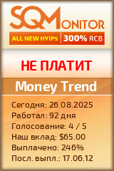 Кнопка Статуса для Инвест-Проекта Money Trend