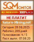 Кнопка Статуса для Инвест-Проекта Saturn-Mining.net